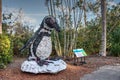 Gertrude the Penguin Sculpture made of garbage found in the ocean as part of the Washed Ashore art exhibit